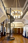 Chandelier and Spiral Staircase in the Exhibition Gallery (Photograph Courtesy of Mr. Lau Chi Chuen)